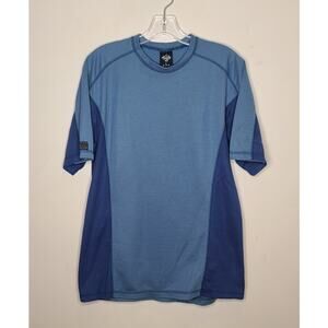 prAna blue short sleeve athletic shirt - large